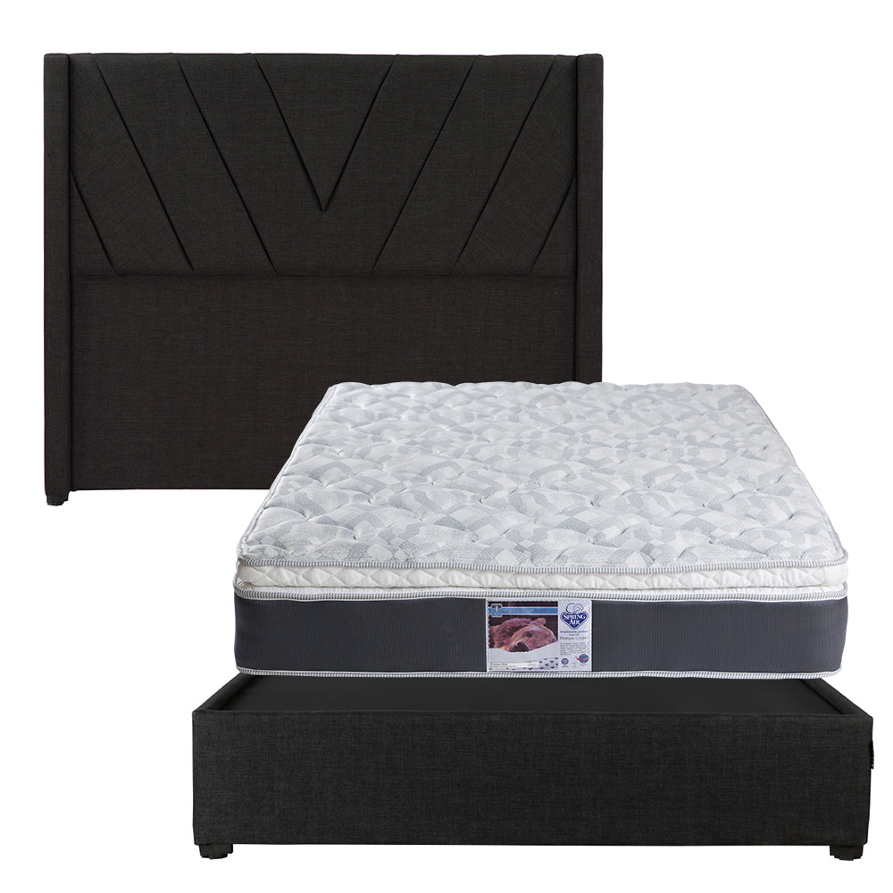 Cabecera Dicasa Aurora con Base Cama con Colchón