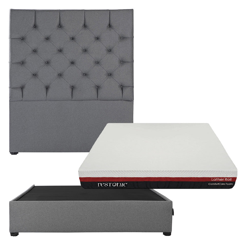 Cabecera Dicasa Capri con Base Cama con Colchón