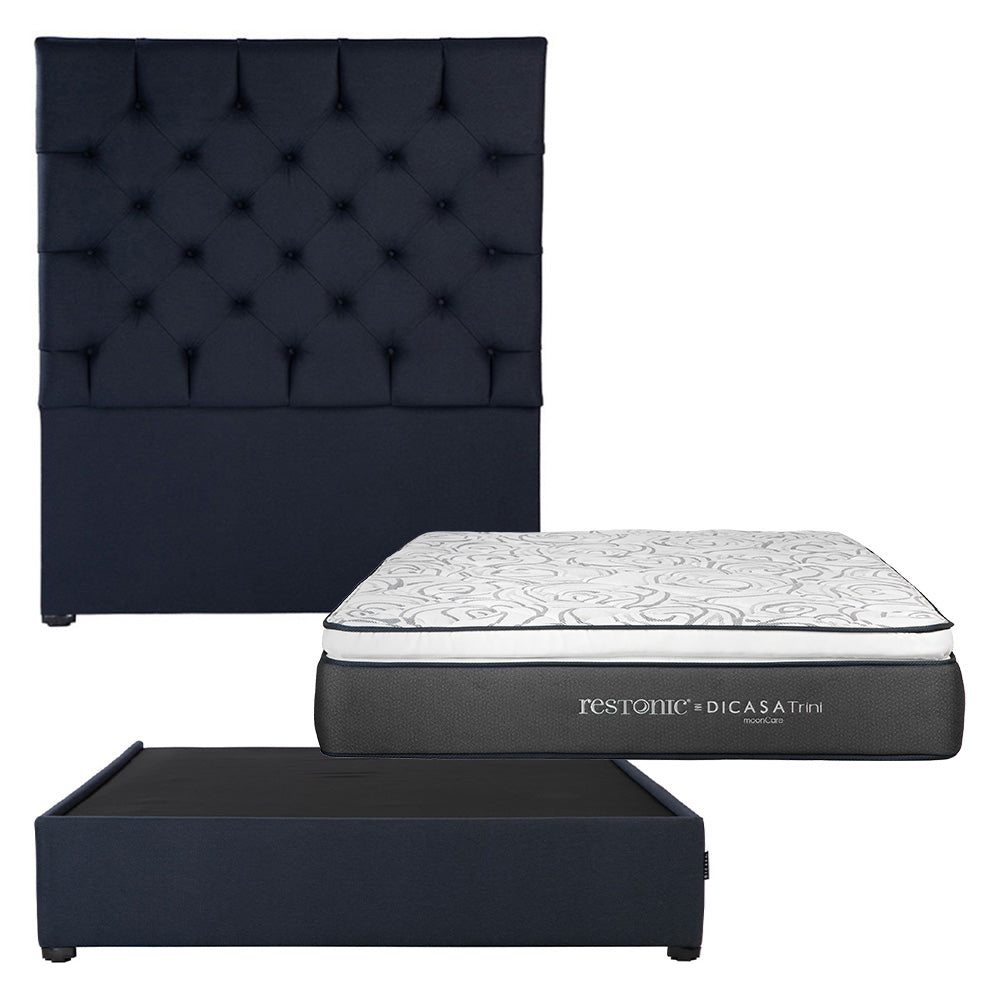 Cabecera Dicasa Capri con Base Cama con Colchón