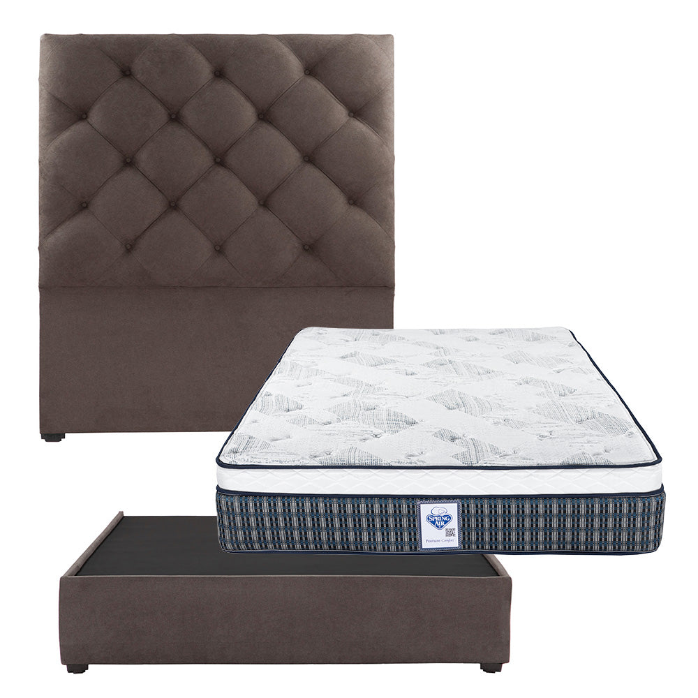 Cabecera Dicasa Ikki con Base Cama con Colchón