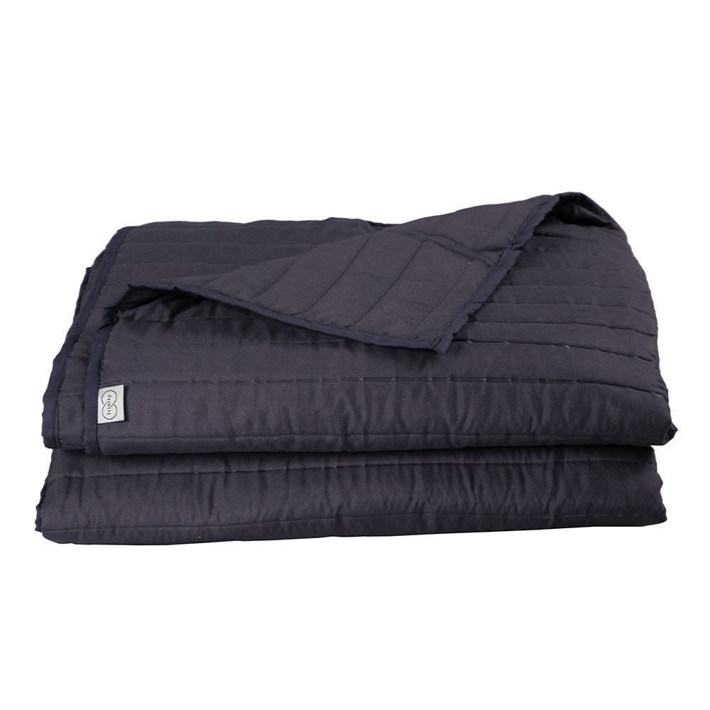 Colcha Trinity Azul Marino con Ropa de Cama