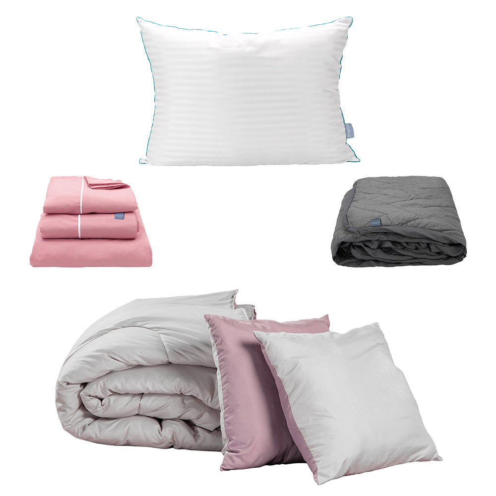 Edredón Dicasa Couzy Gris y Lila con Ropa de cama