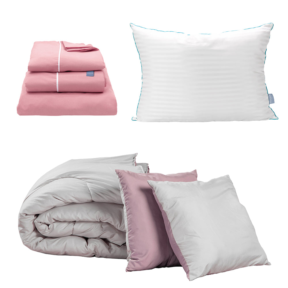 Edredón Dicasa Couzy Gris y Lila con Ropa de cama