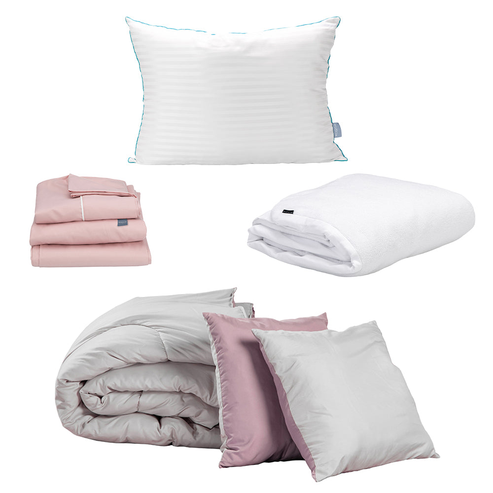 Edredón Dicasa Couzy Gris y Lila con Ropa de cama