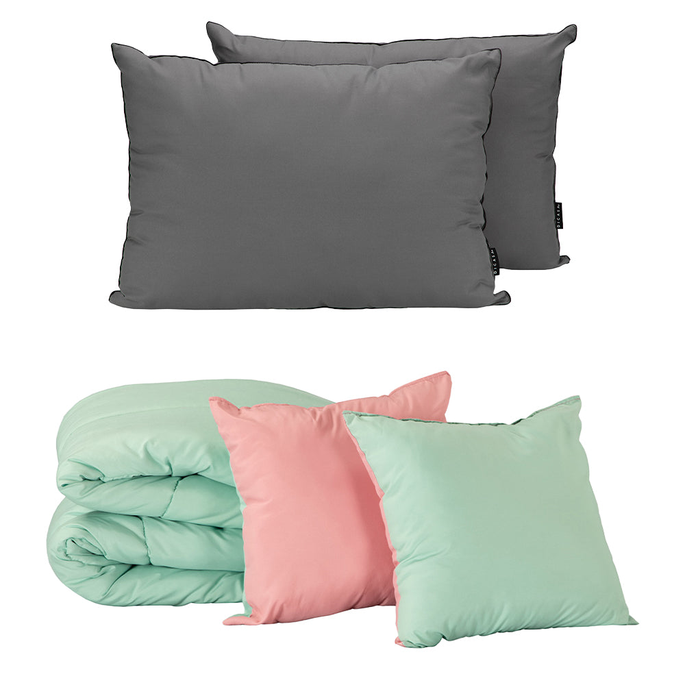 Edredón Dicasa Couzy Rosa-Menta con Ropa de Cama