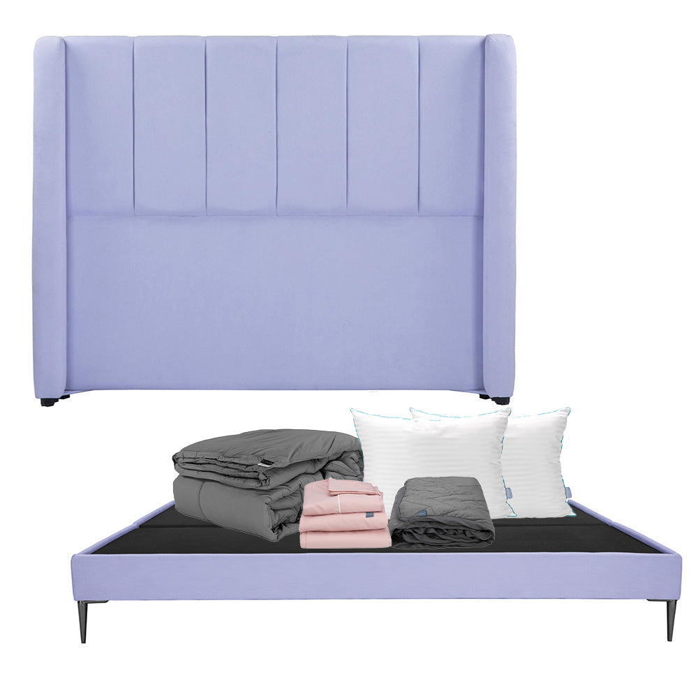 Cabecera Foss con Base Slim y Ropa de Cama