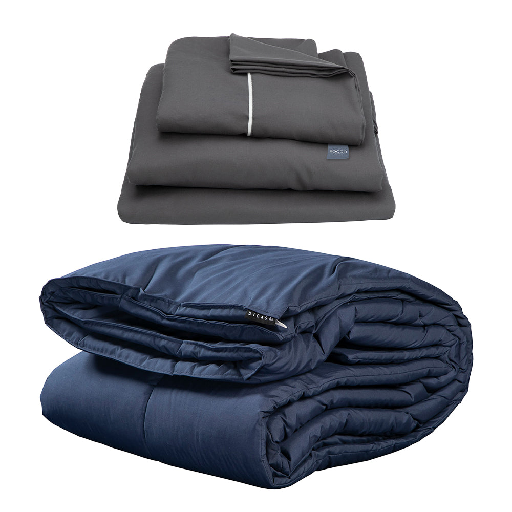 Edredón Dicasa Homy Azul Marino con Ropa de Cama