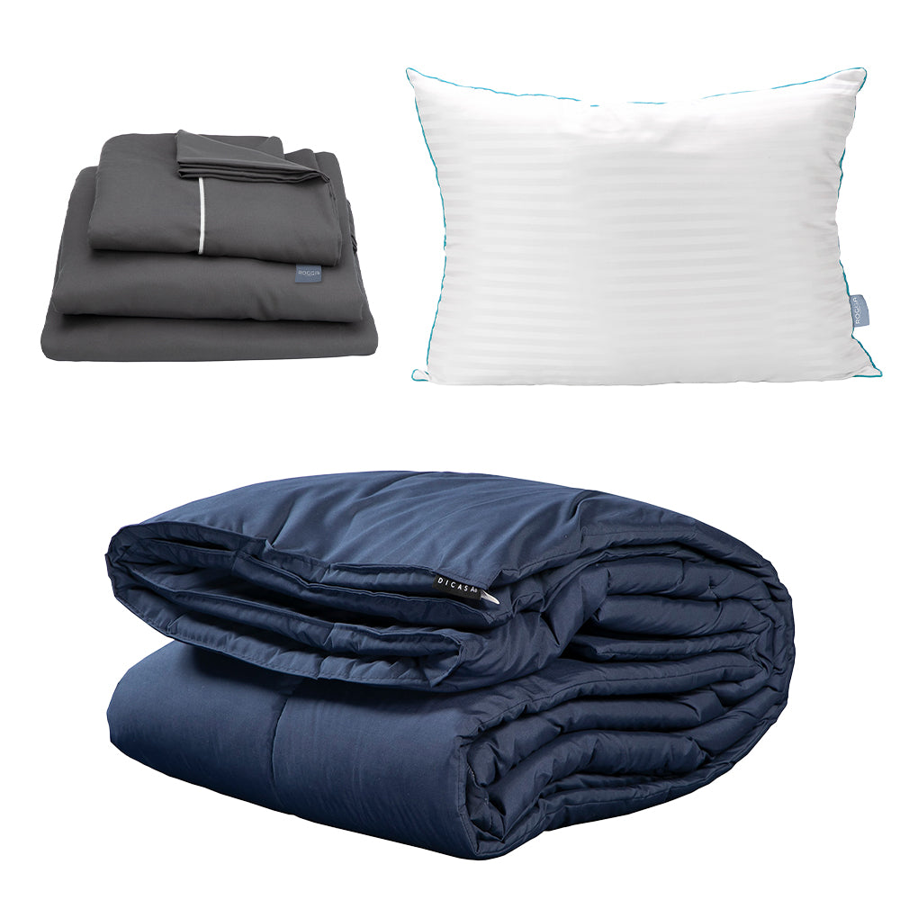 Edredón Dicasa Homy Azul Marino con Ropa de Cama