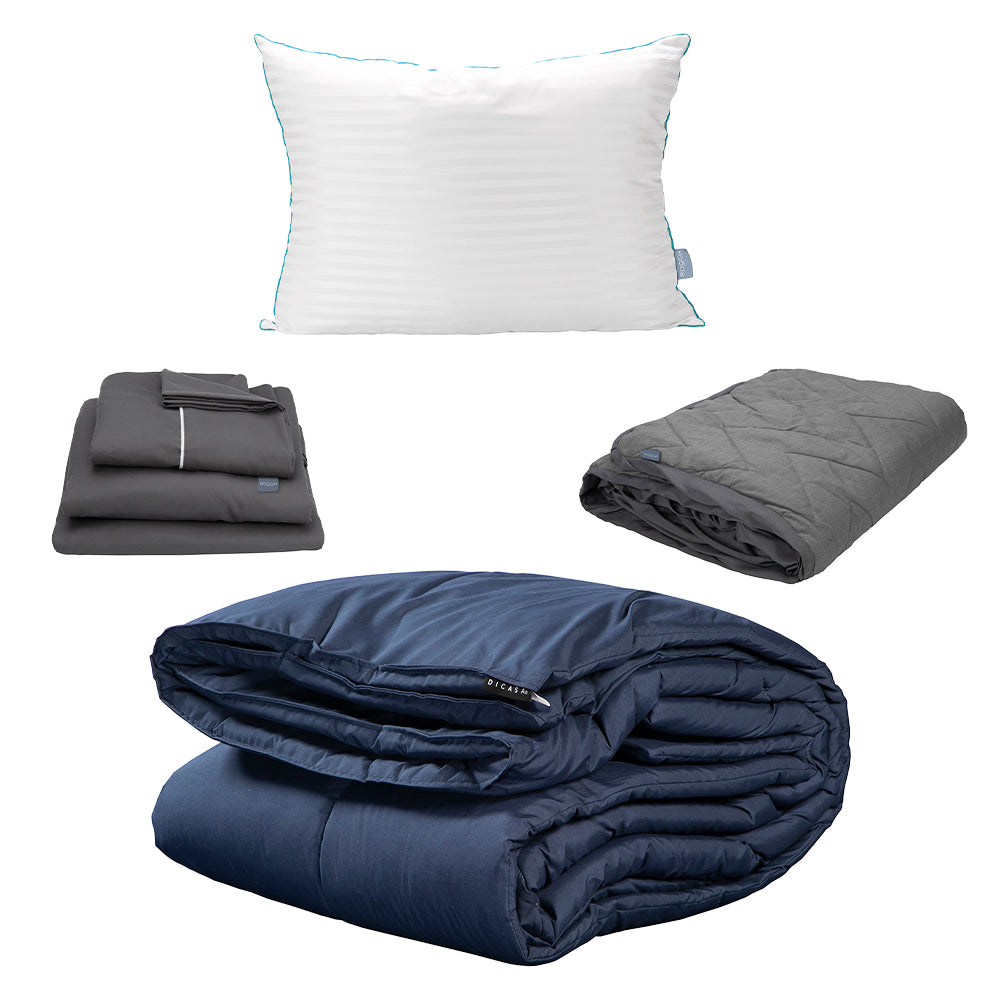 Edredón Dicasa Homy Azul Marino con Ropa de Cama