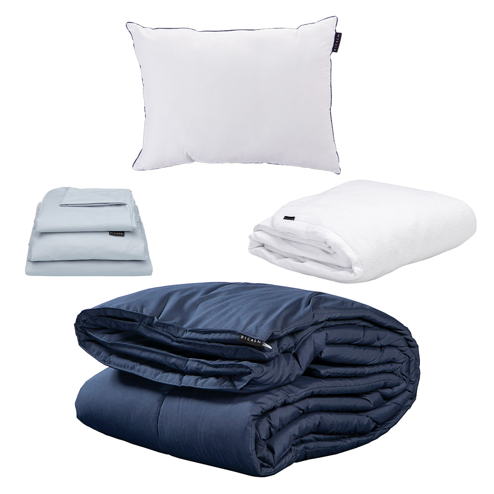 Edredón Dicasa Homy Azul Marino con Ropa de Cama