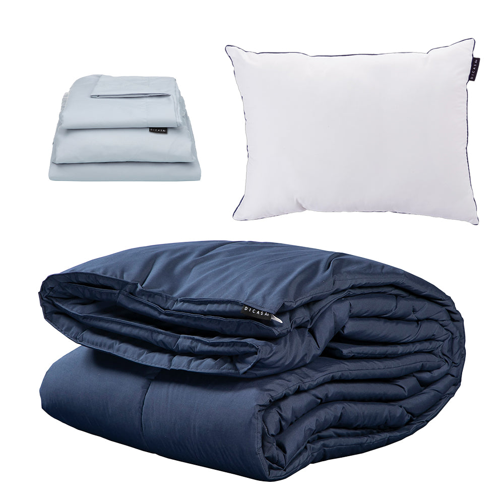 Edredón Dicasa Homy Azul Marino con Ropa de Cama