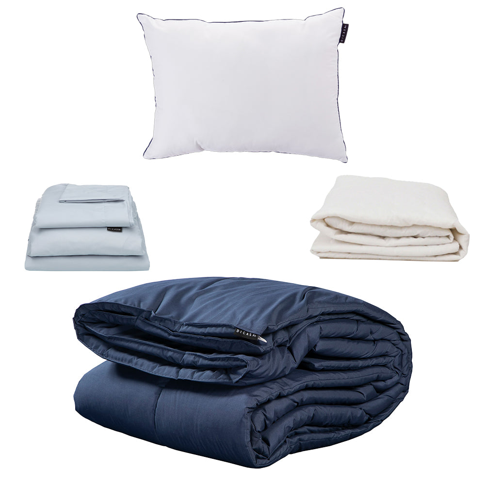 Edredón Dicasa Homy Azul Marino con Ropa de Cama