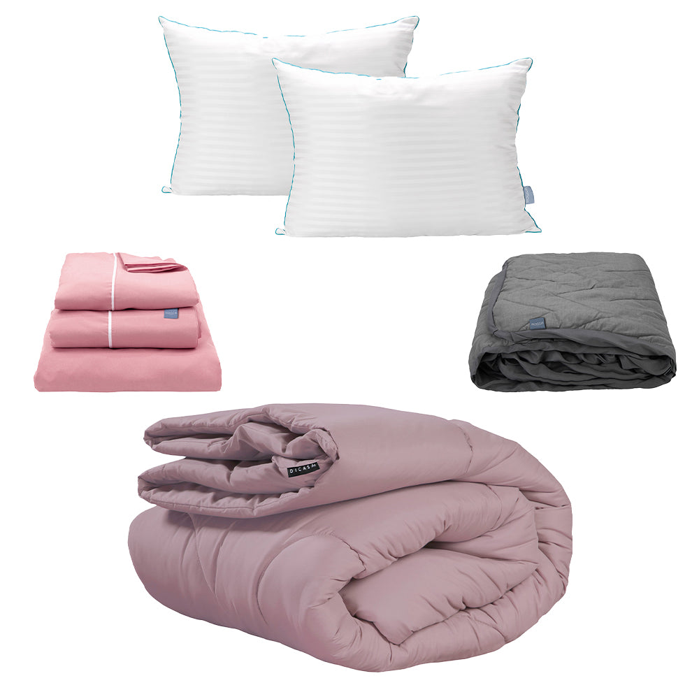 Edredon Dicasa Homy Lila con Ropa de Cama