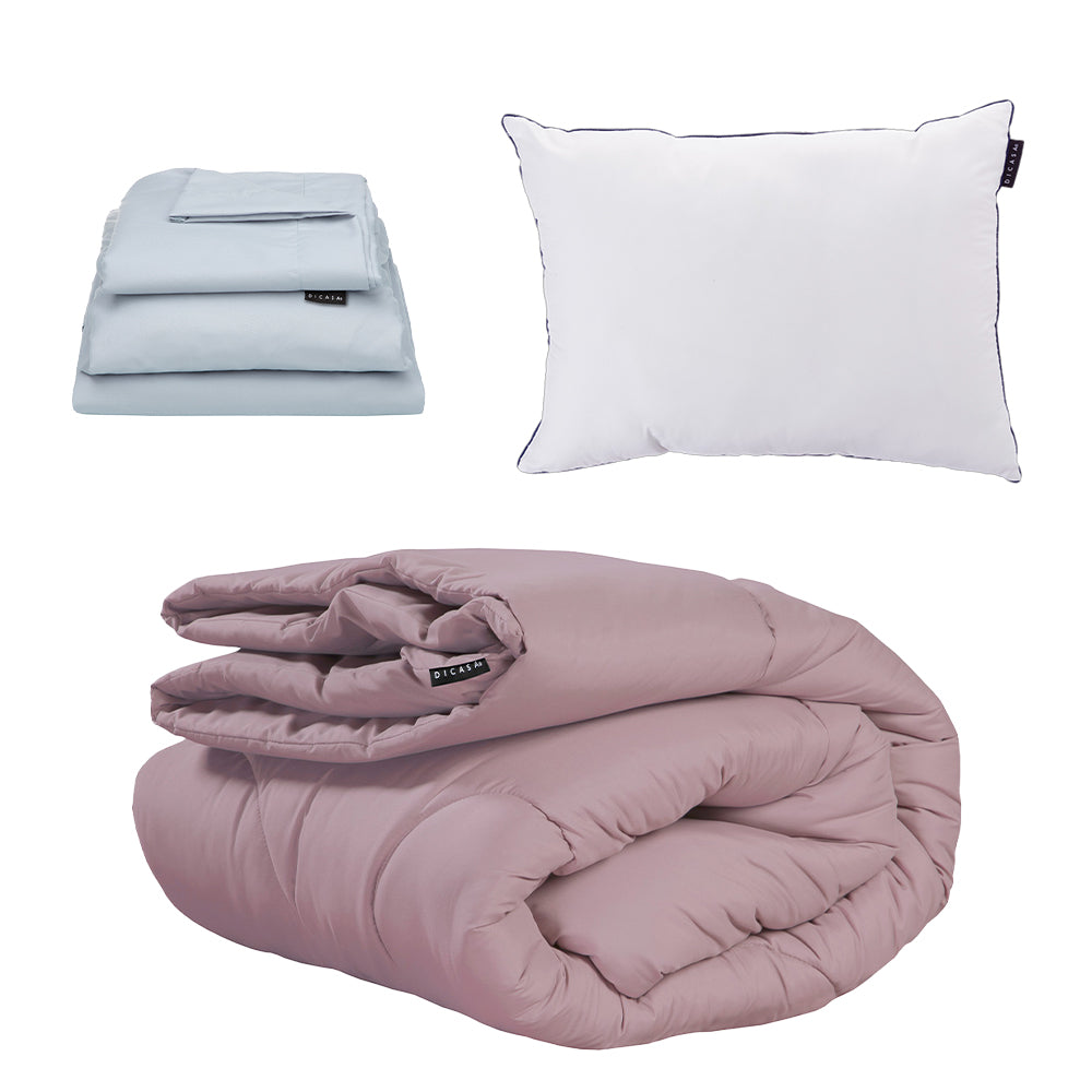Edredon Dicasa Homy Lila con Ropa de Cama