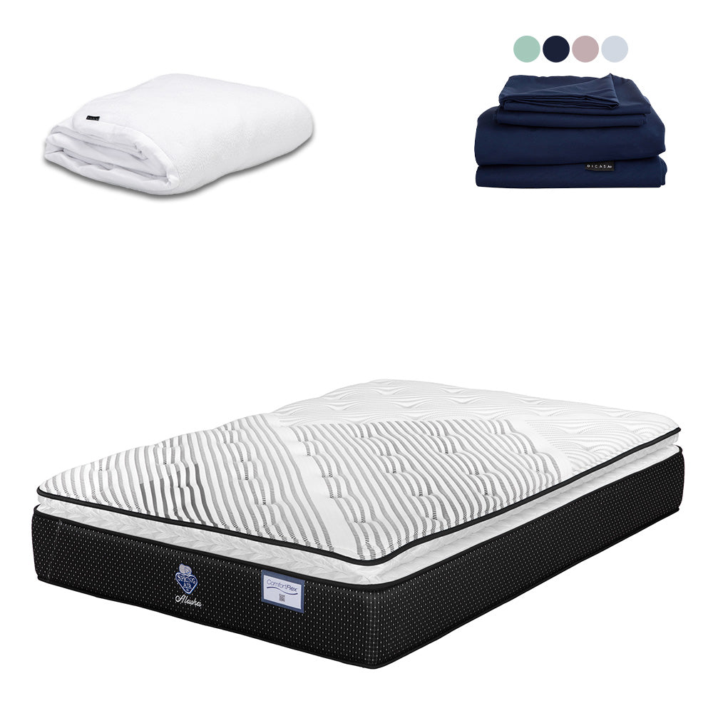 Colchón Spring Air Alaska con Ropa de Cama