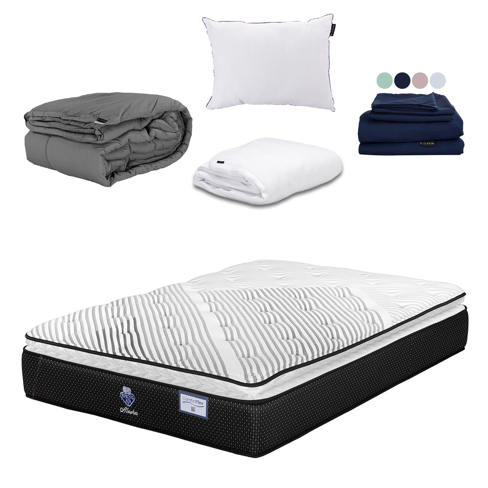 Colchón Spring Air Alaska con Ropa de Cama