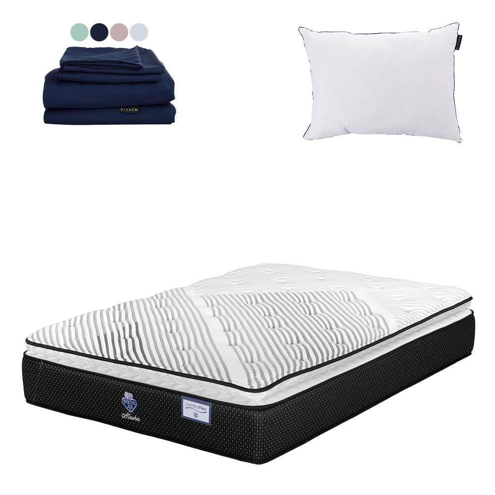 Colchón Spring Air Alaska con Ropa de Cama