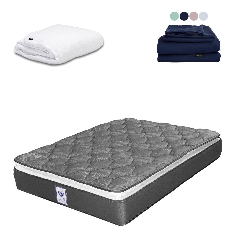 Colchón Spring Air Aries con Ropa de Cama
