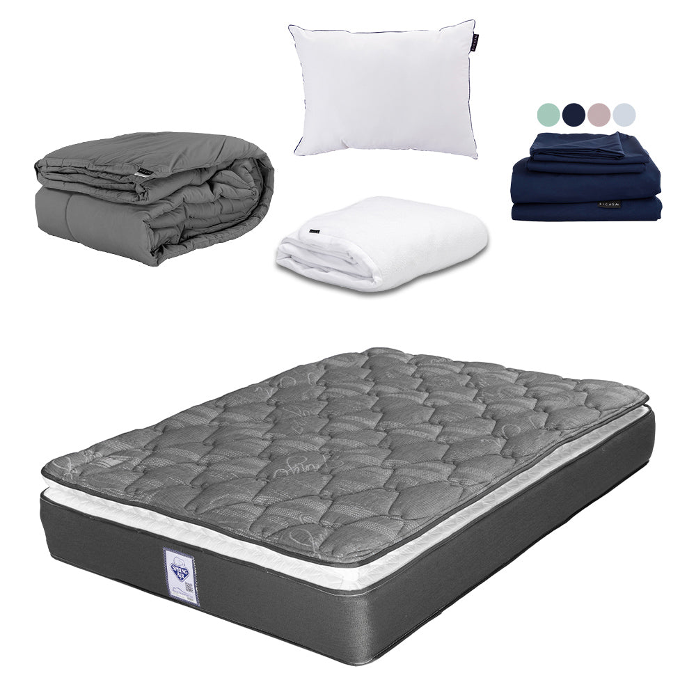 Colchón Spring Air Aries con Ropa de Cama