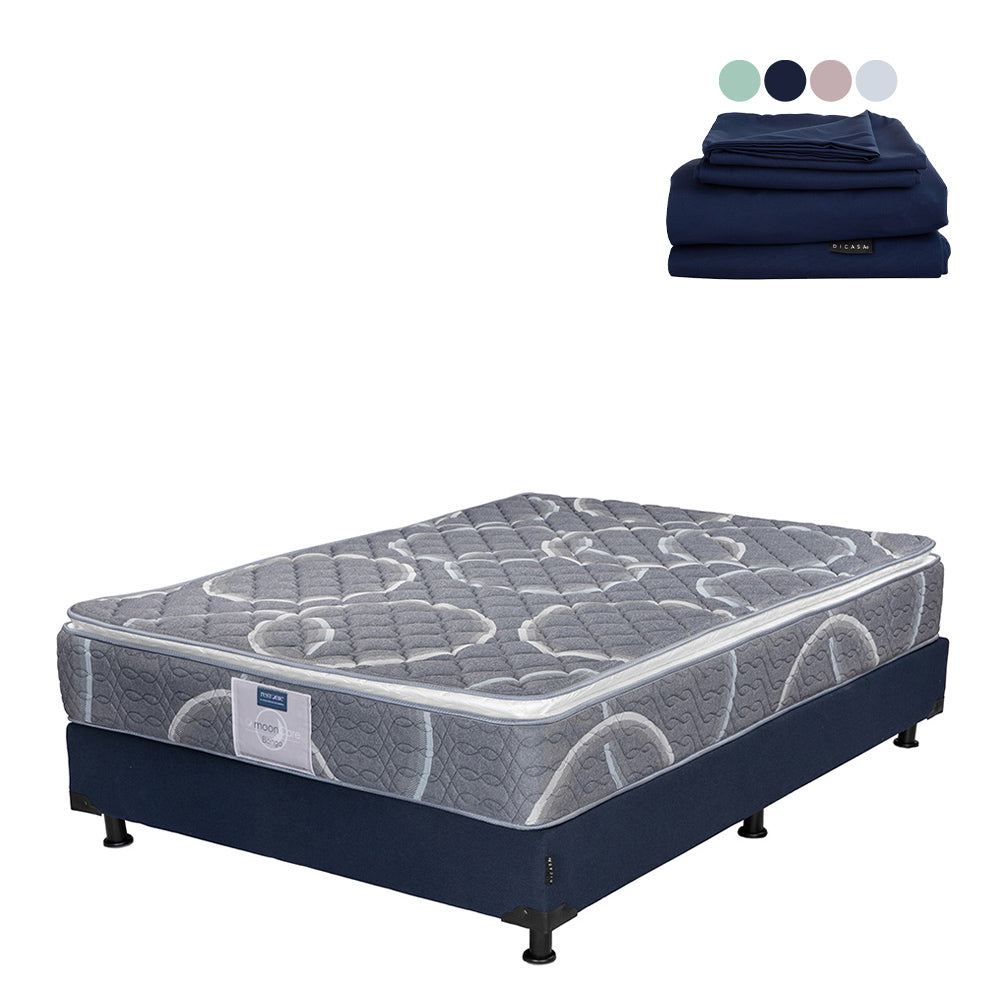 Colchón Dicasa Bongo con Box con Ropa de Cama