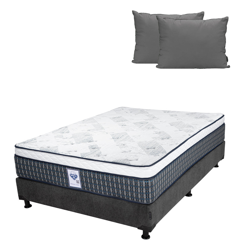 Colchón Spring Air Cardona con Box con Ropa de Cama