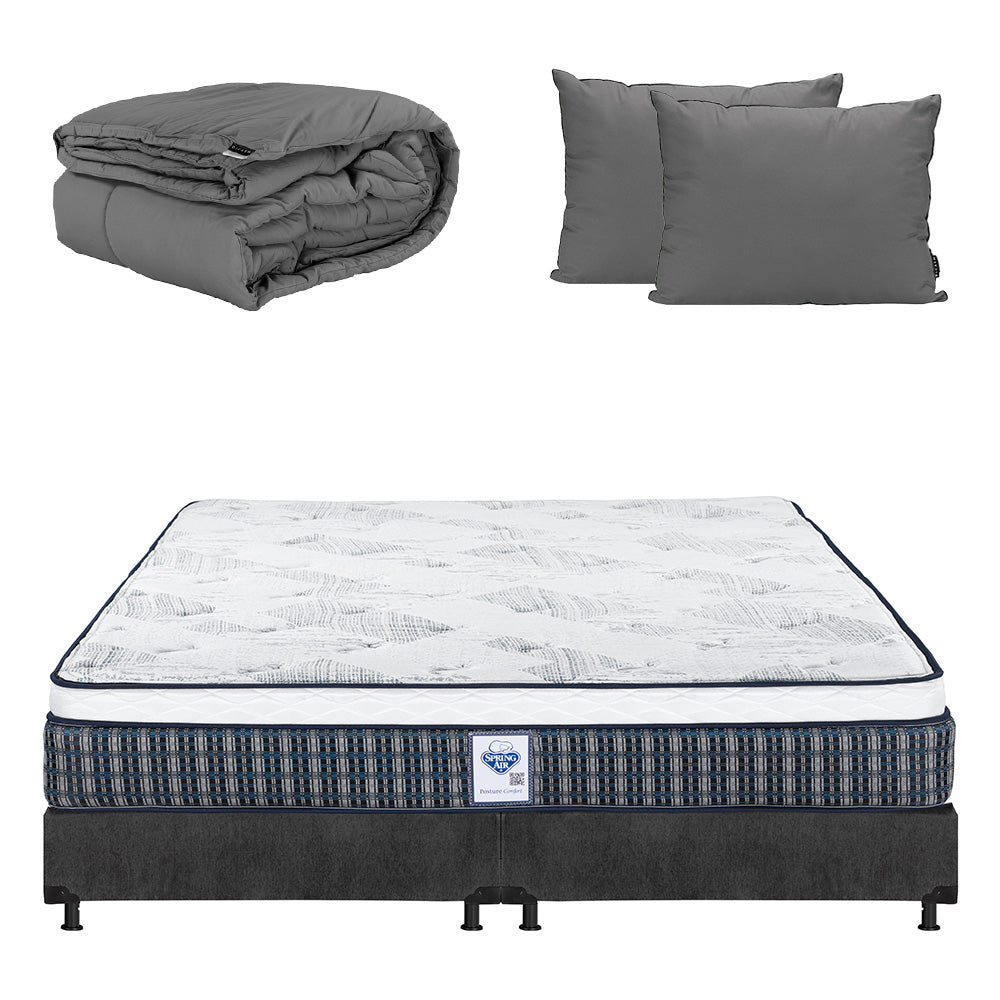 Colchón Spring Air Cardona con Box con Ropa de Cama