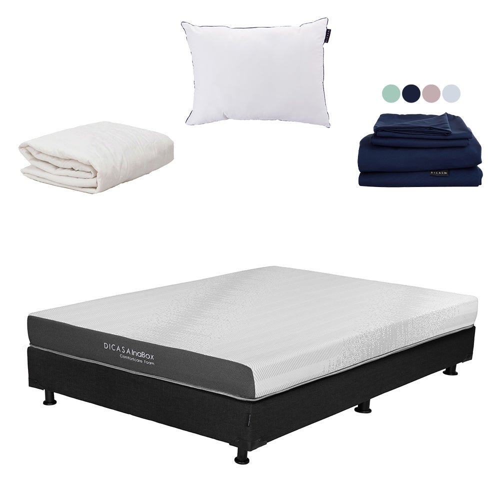 Colchón en caja Dicasa InaBox con Box con Ropa de Cama