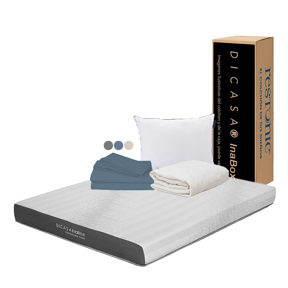 Colchón Dicasa InaBox con Ropa de Cama