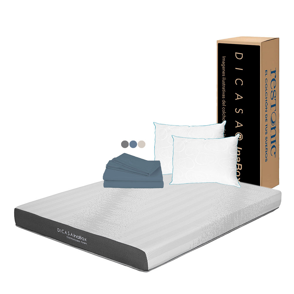 Colchón Dicasa InaBox con Ropa de Cama