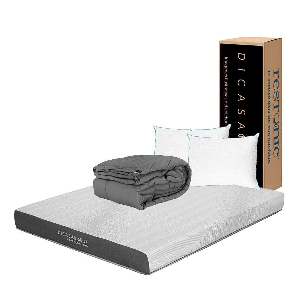 Colchón Dicasa InaBox con Ropa de Cama