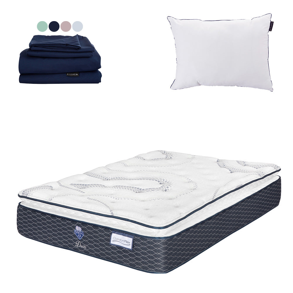 Colchón Spring Air Dover con Ropa de Cama