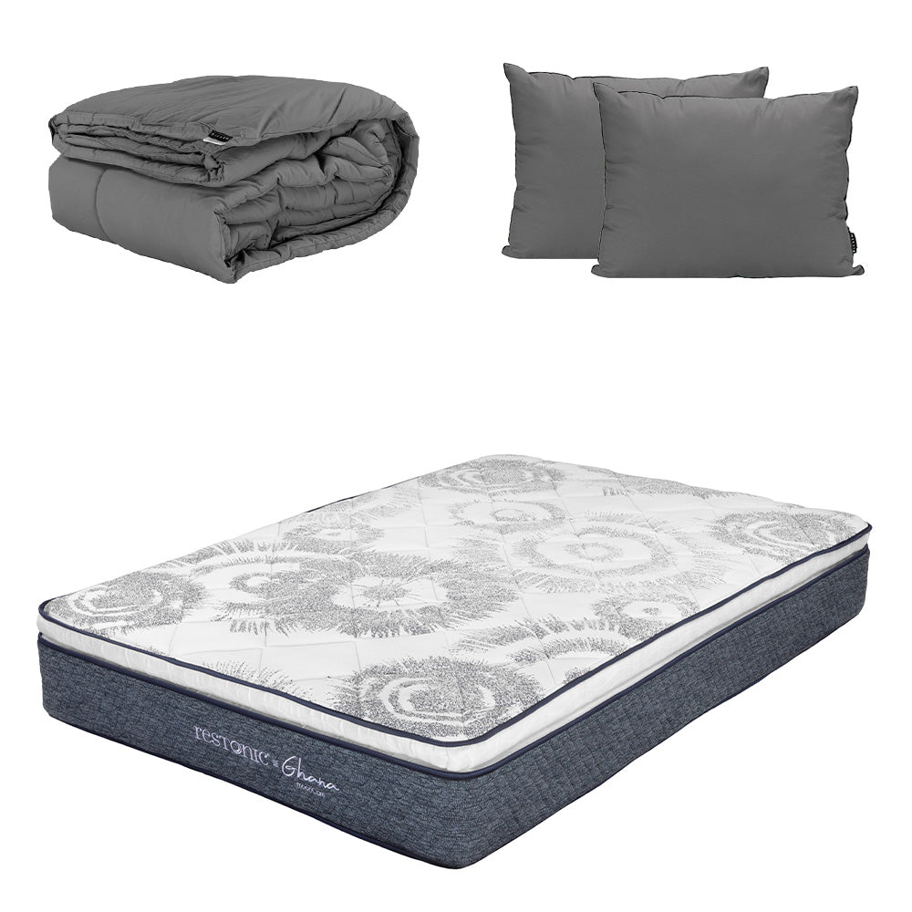 Colchón Restonic Ghana Con Ropa de Cama