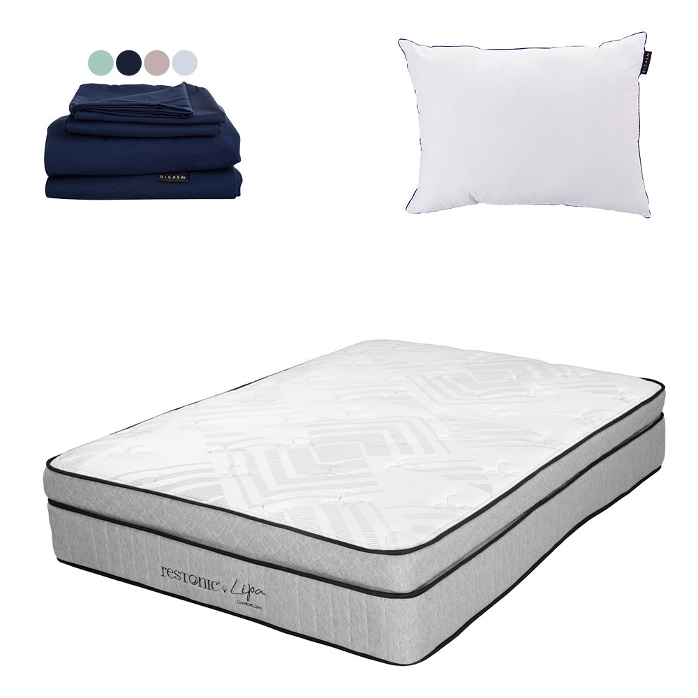 Colchón Restonic Lipa Con Ropa de Cama