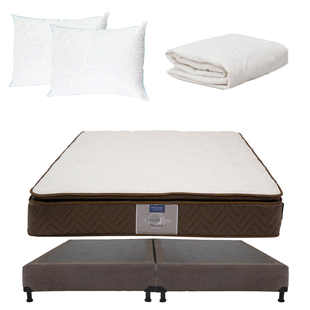 Colchón Restonic Nautilus con Box con Ropa de Cama