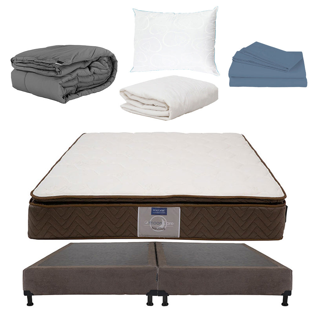 Colchón Restonic Nautilus con Box con Ropa de Cama