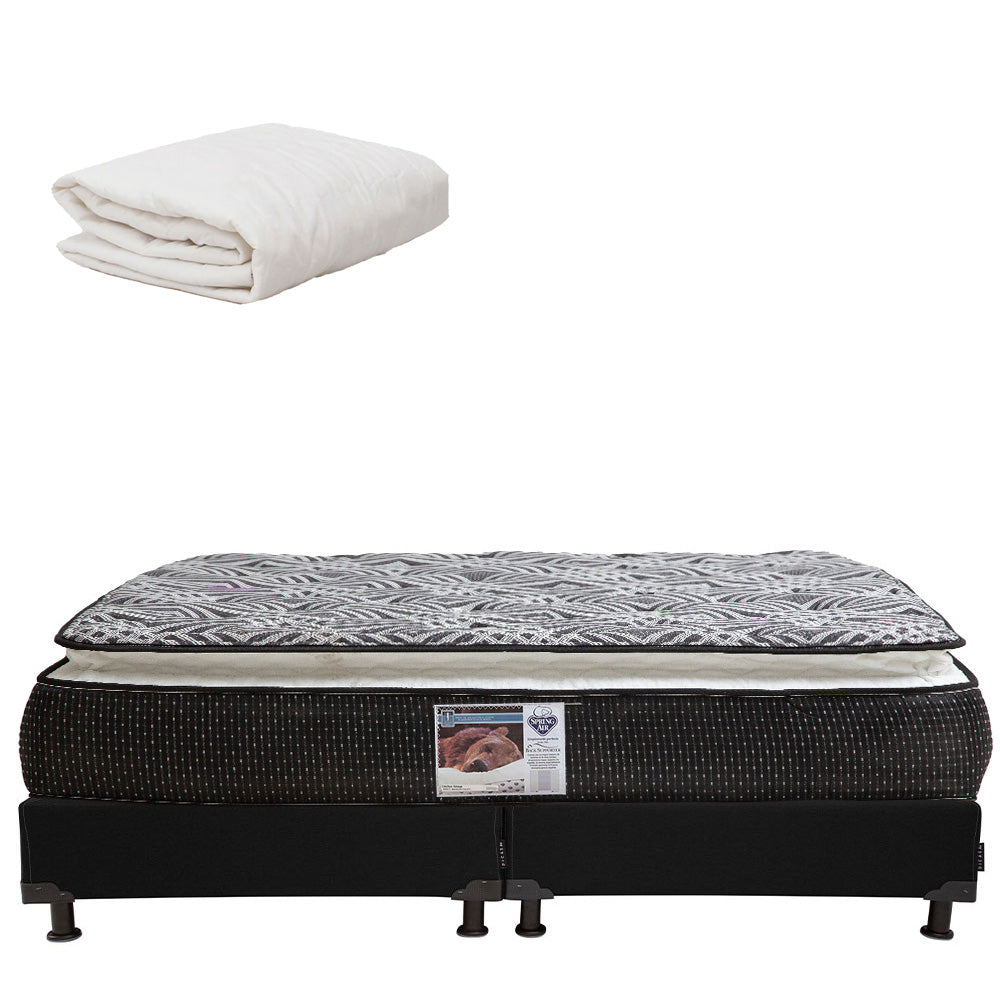 Colchón Spring Air Omega con Box con Ropa de Cama