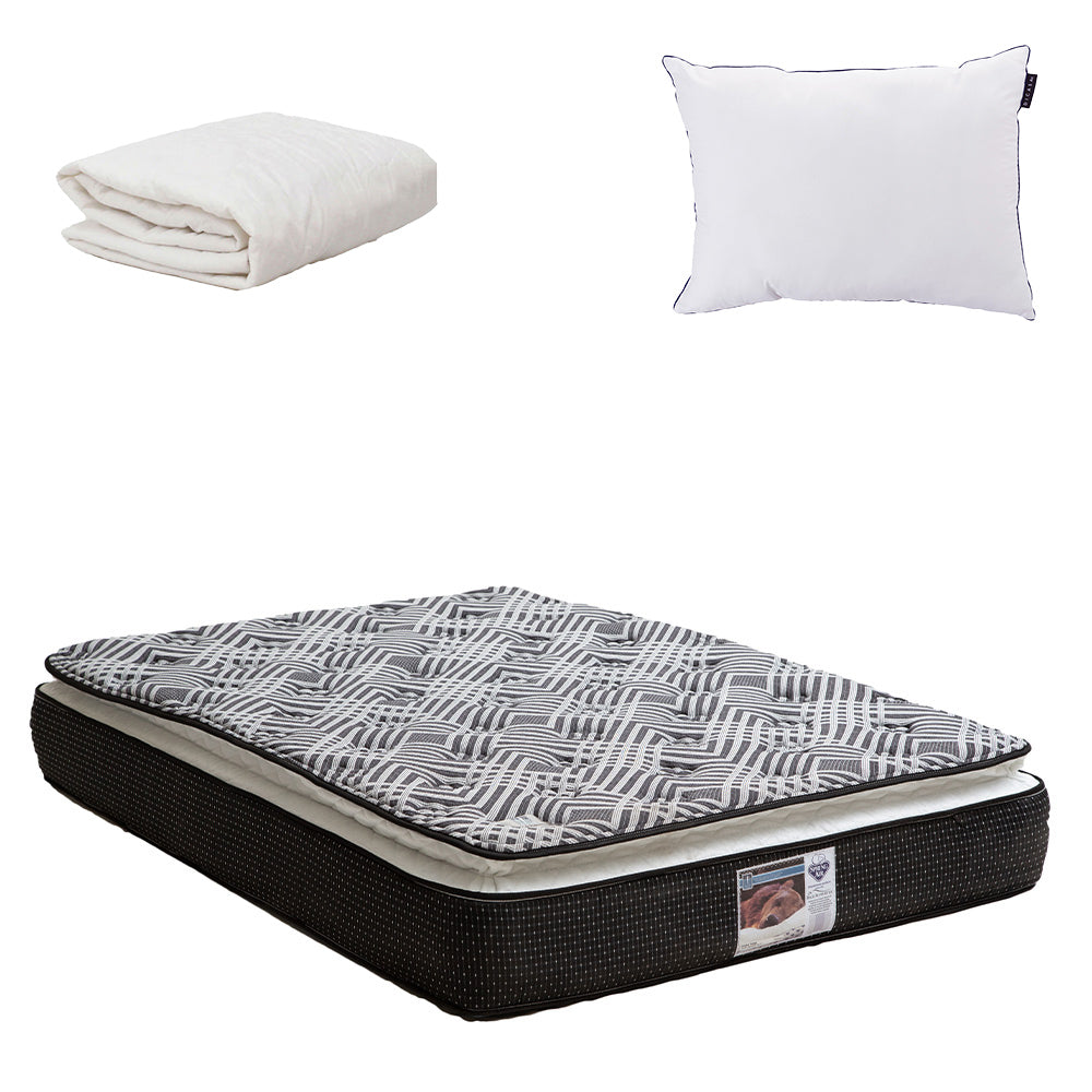 Colchon Spring Air Omega con Ropa de Cama