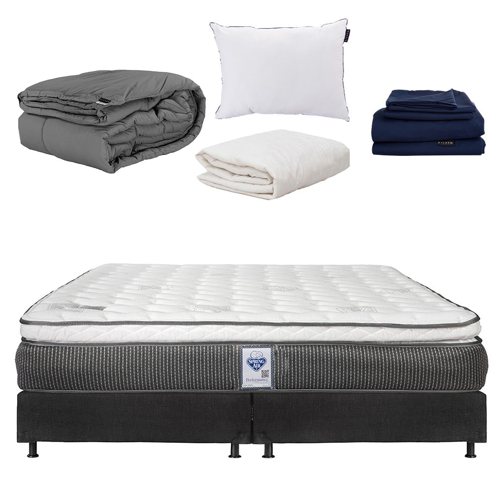 Colchón Spring Air Phantom con Box con Ropa de Cama