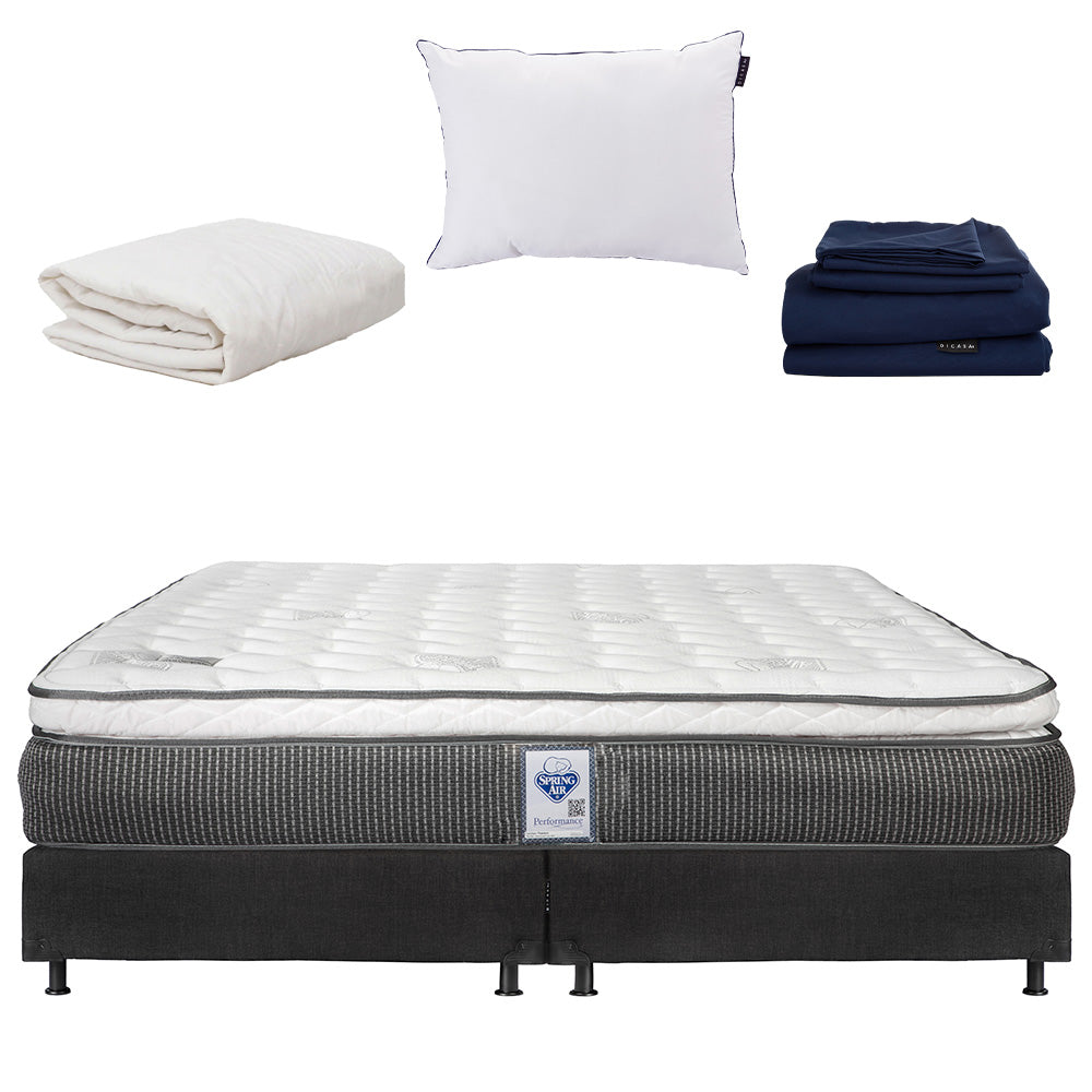 Colchón Spring Air Phantom con Box con Ropa de Cama