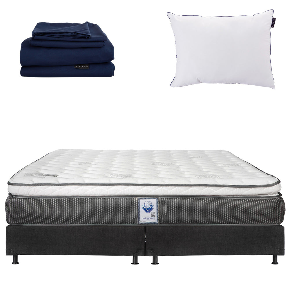 Colchón Spring Air Phantom con Box con Ropa de Cama