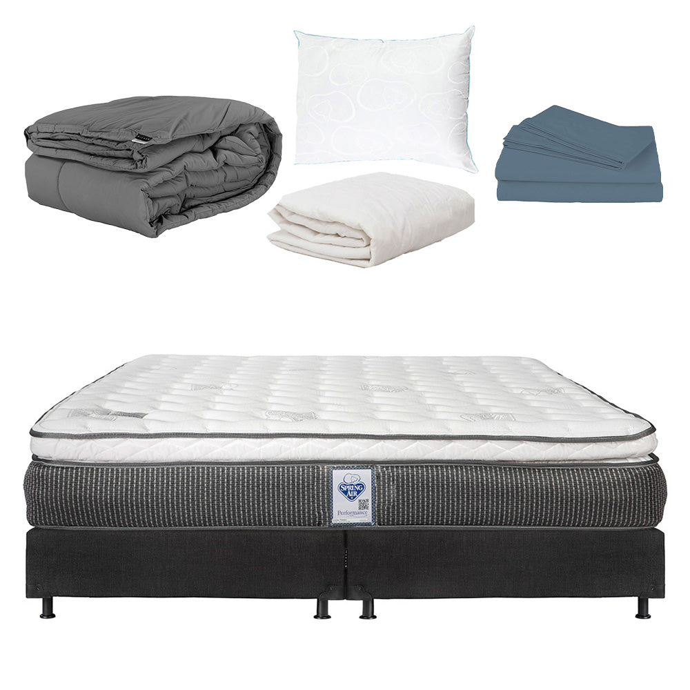 Colchón Spring Air Phantom con Box con Ropa de Cama