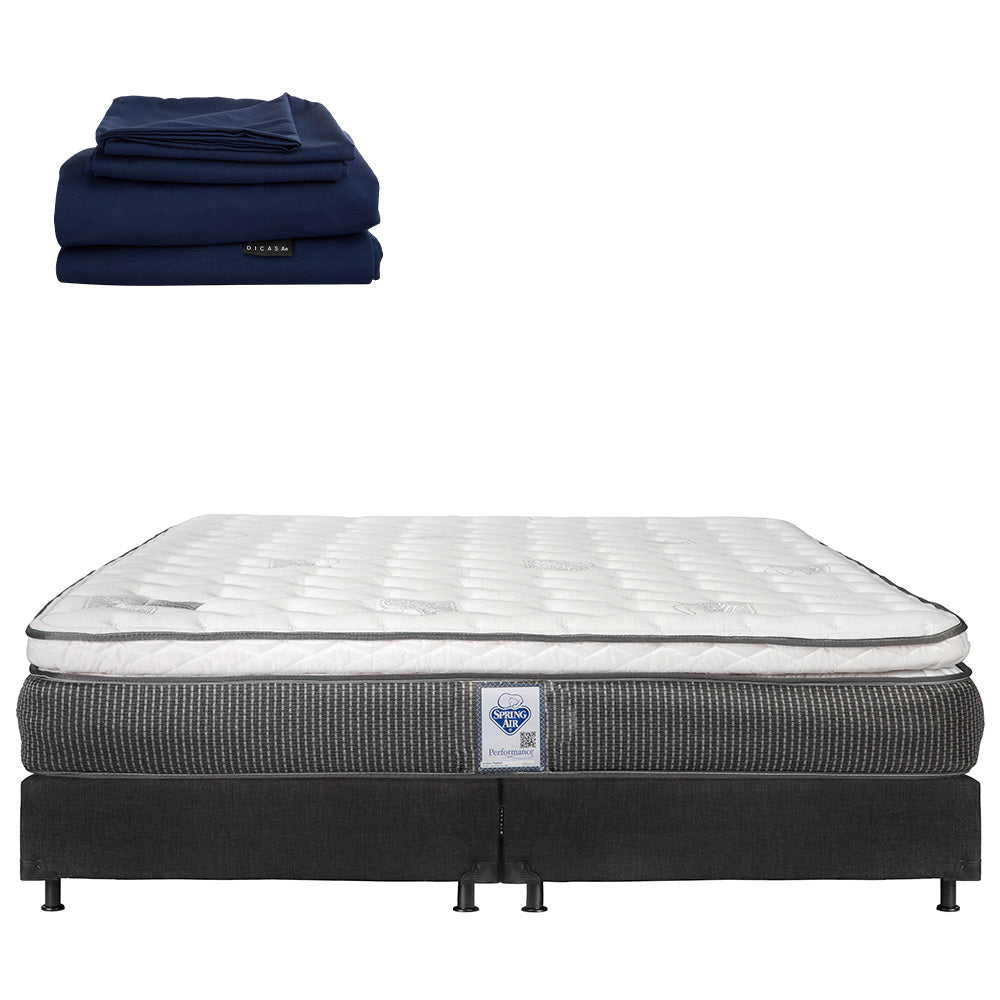 Colchón Spring Air Phantom con Box con Ropa de Cama