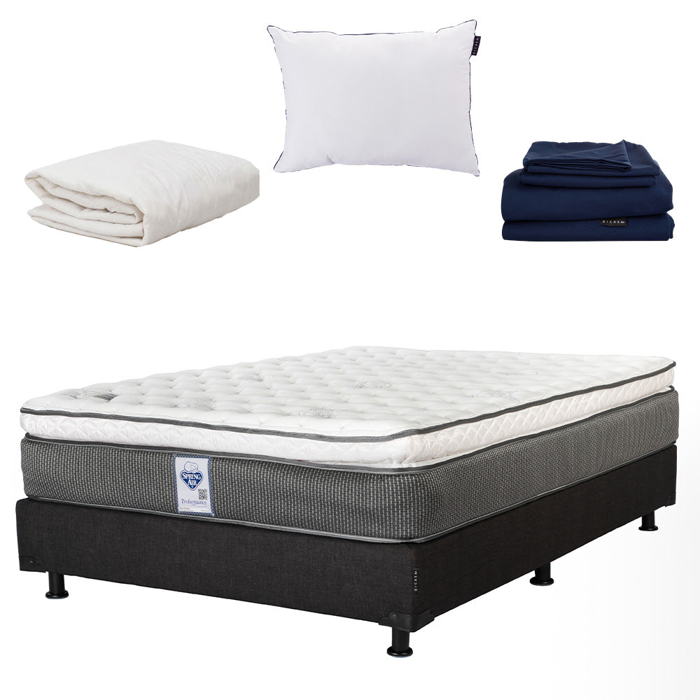 Colchón Spring Air Phantom con Box con Ropa de Cama