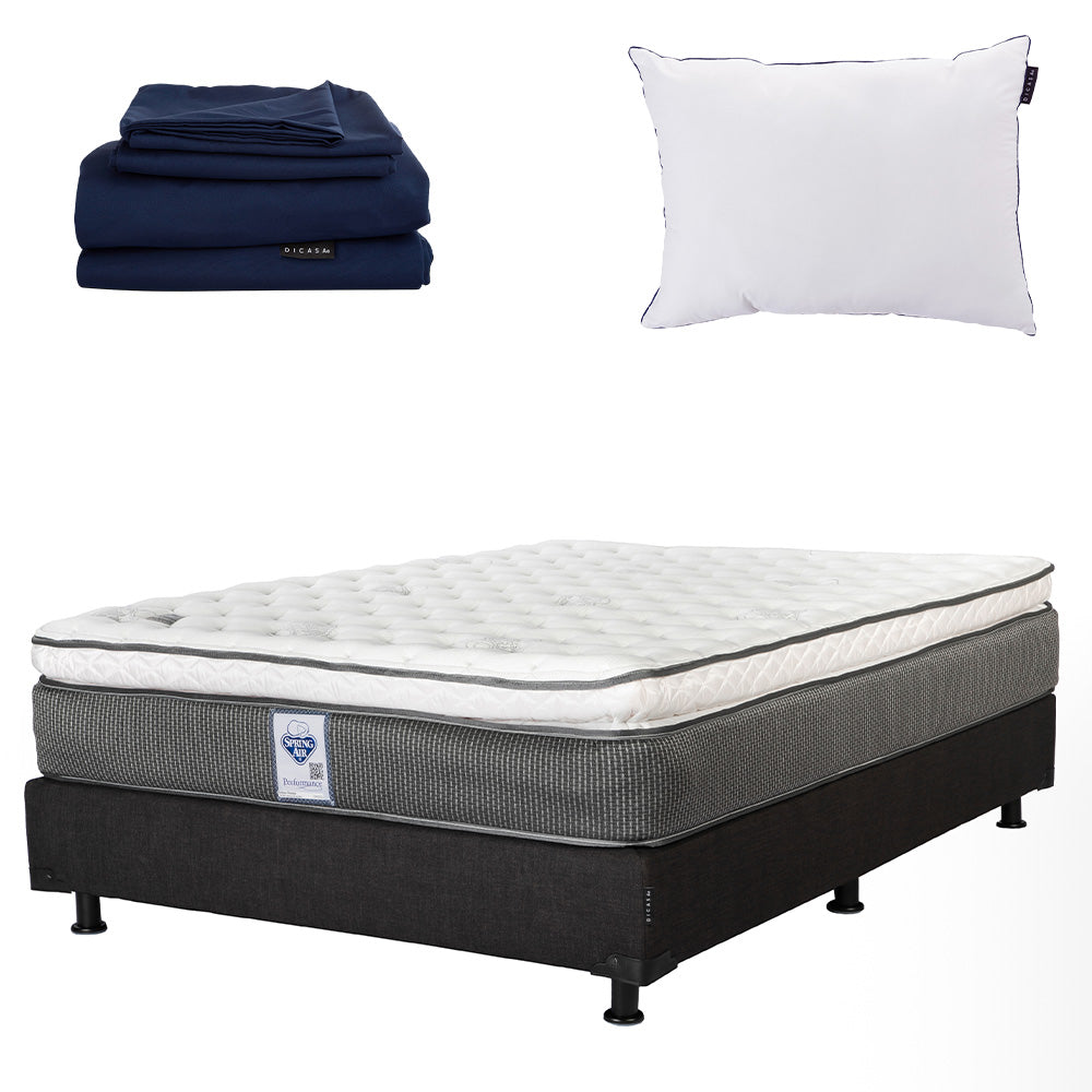 Colchón Spring Air Phantom con Box con Ropa de Cama