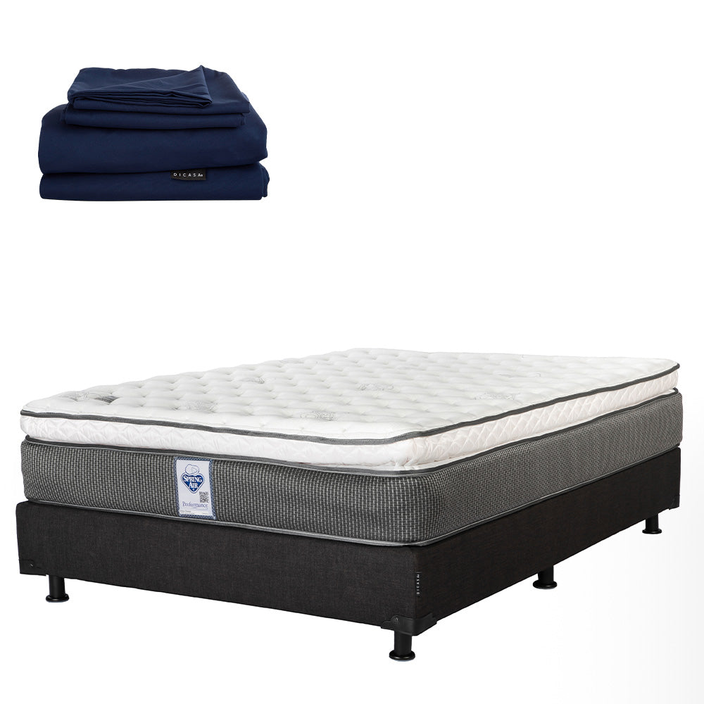 Colchón Spring Air Phantom con Box con Ropa de Cama