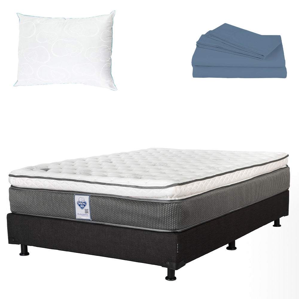 Colchón Spring Air Phantom con Box con Ropa de Cama