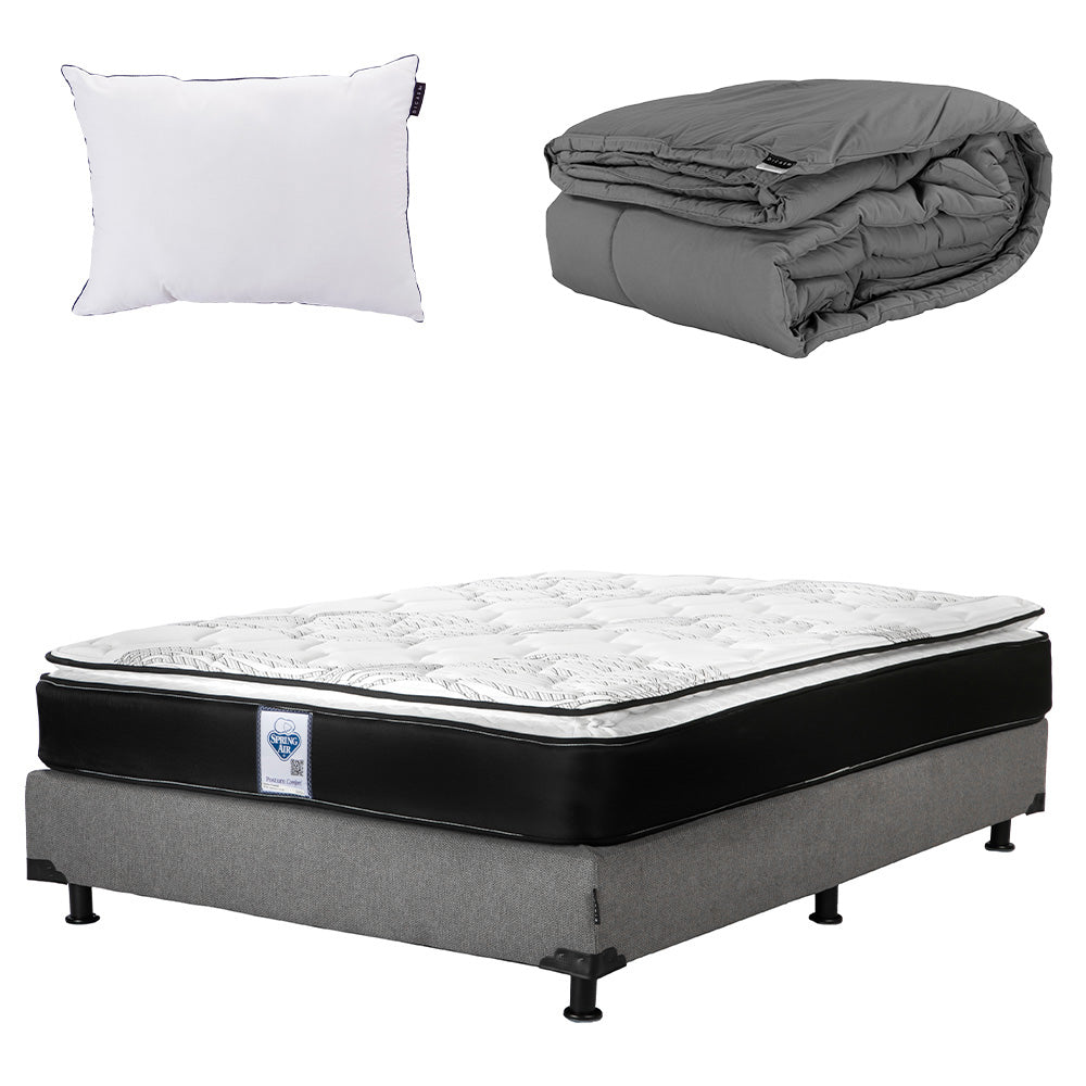 Colchón Spring Air Premier con Box con Ropa de Cama