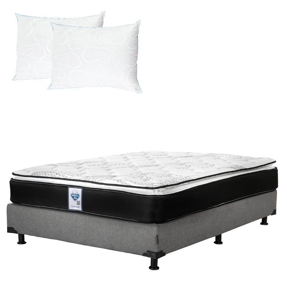 Colchón Spring Air Premier con Box con Ropa de Cama