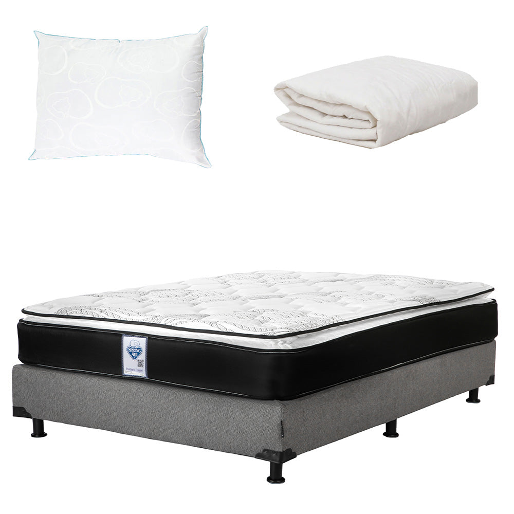 Colchón Spring Air Premier con Box con Ropa de Cama