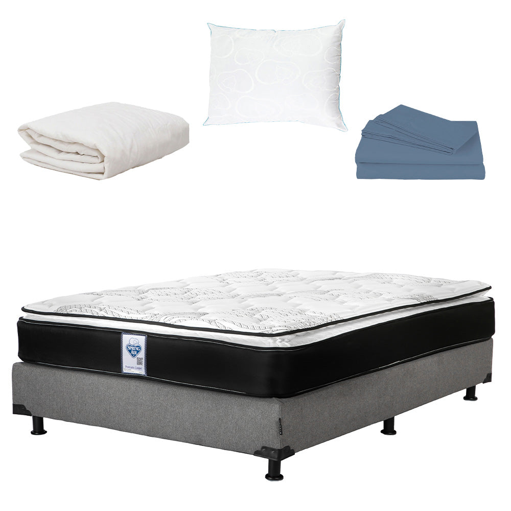 Colchón Spring Air Premier con Box con Ropa de Cama